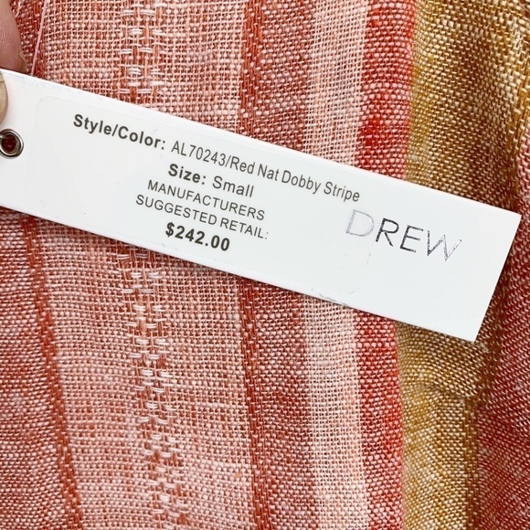 DREW Anthro Natural Dobby Stripe Dress NWT Size S - Picture 7 of 9